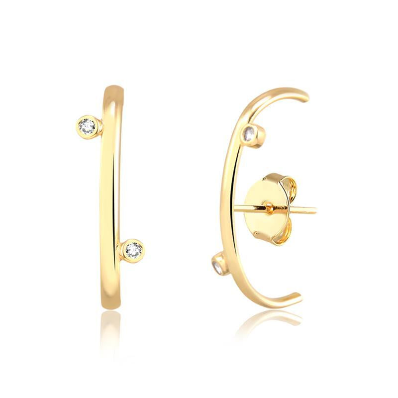 Brinco Ear cuff line cristal