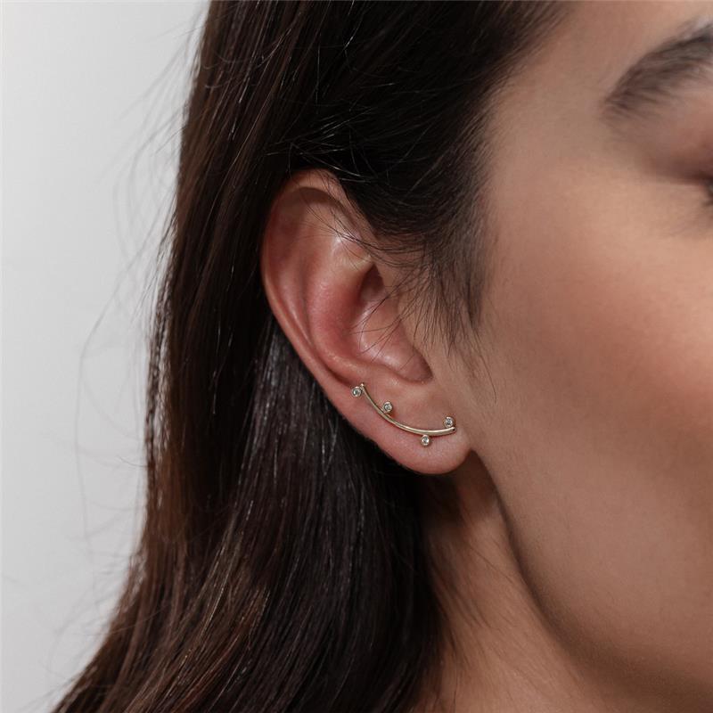 Brinco Ear cuff line cristal