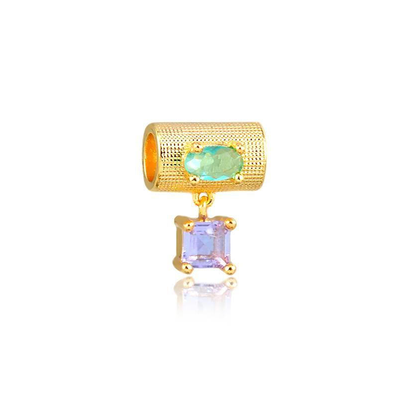Pingente tubo stone ametista