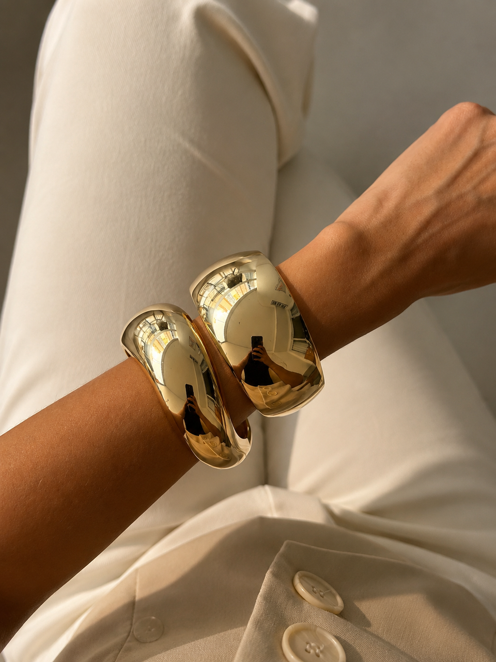 Bracelete Orgânico dourado