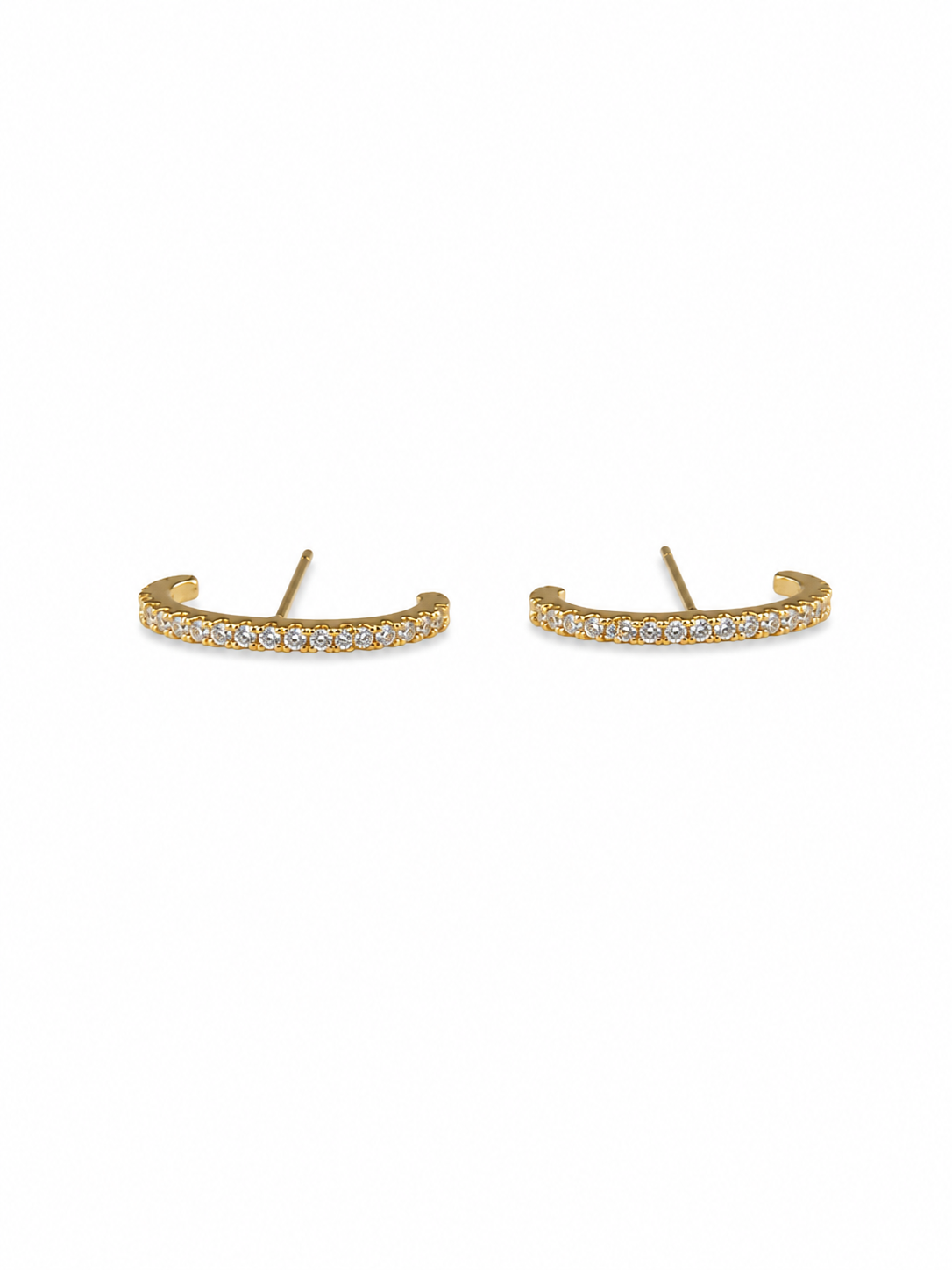 Brinco Ear Hook côncavo dourado