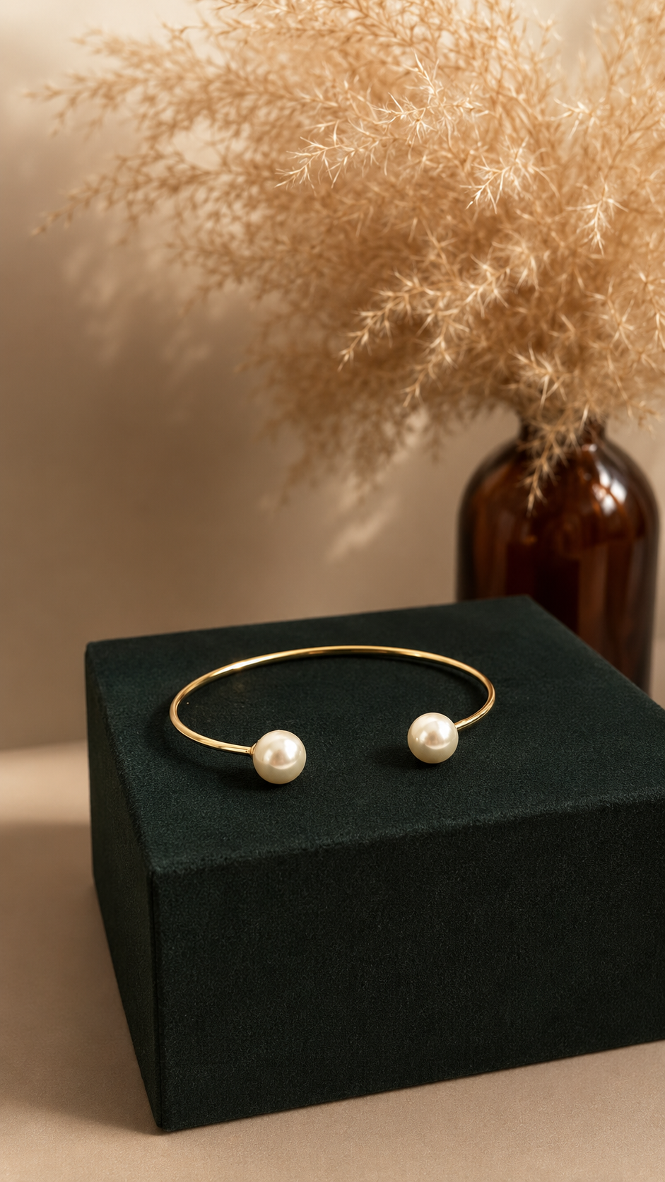 Bracelete pérolas dourado
