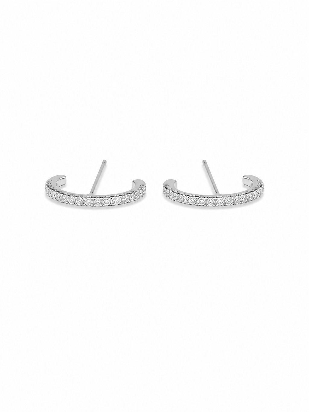 Brinco Ear hook côncavo prata