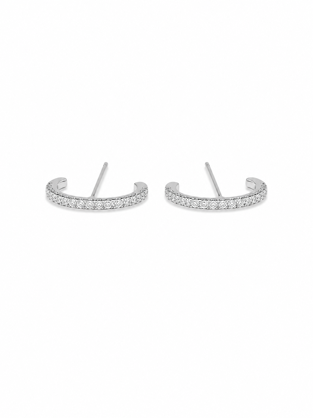 Brinco Ear hook côncavo prata