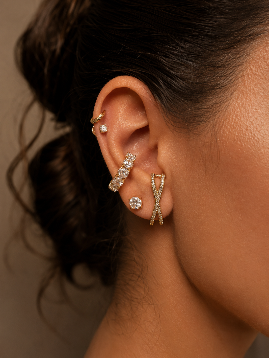 Piercing Ana dourado