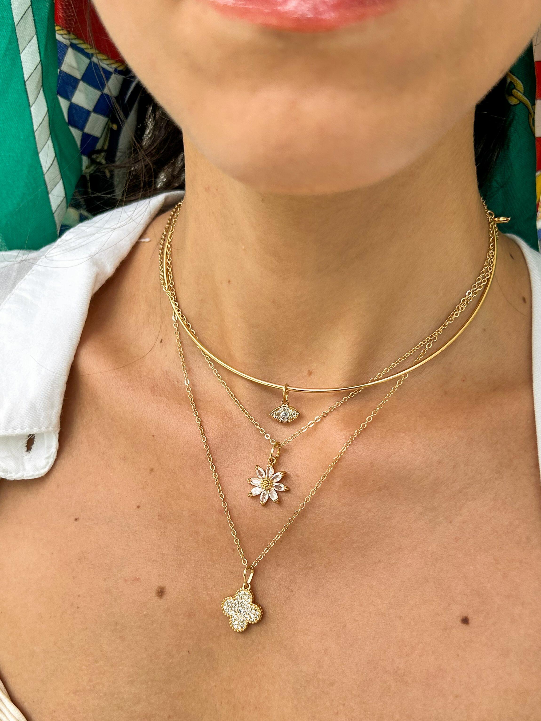 Colar Daisy dourado