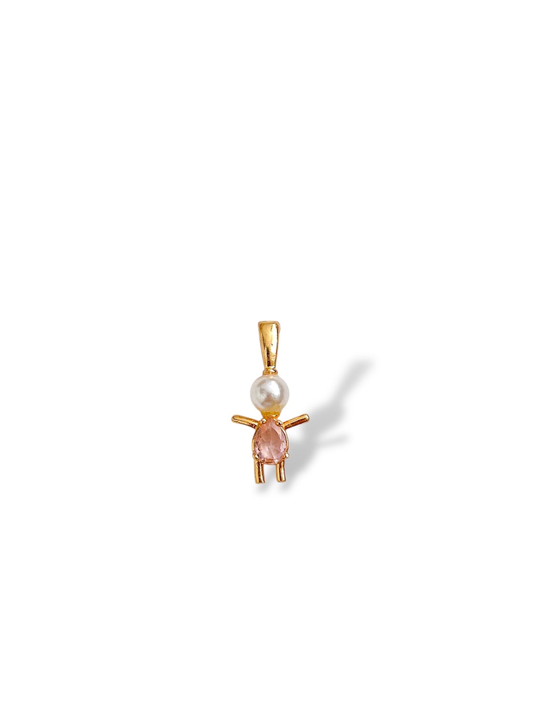 Pingente Menina dourado