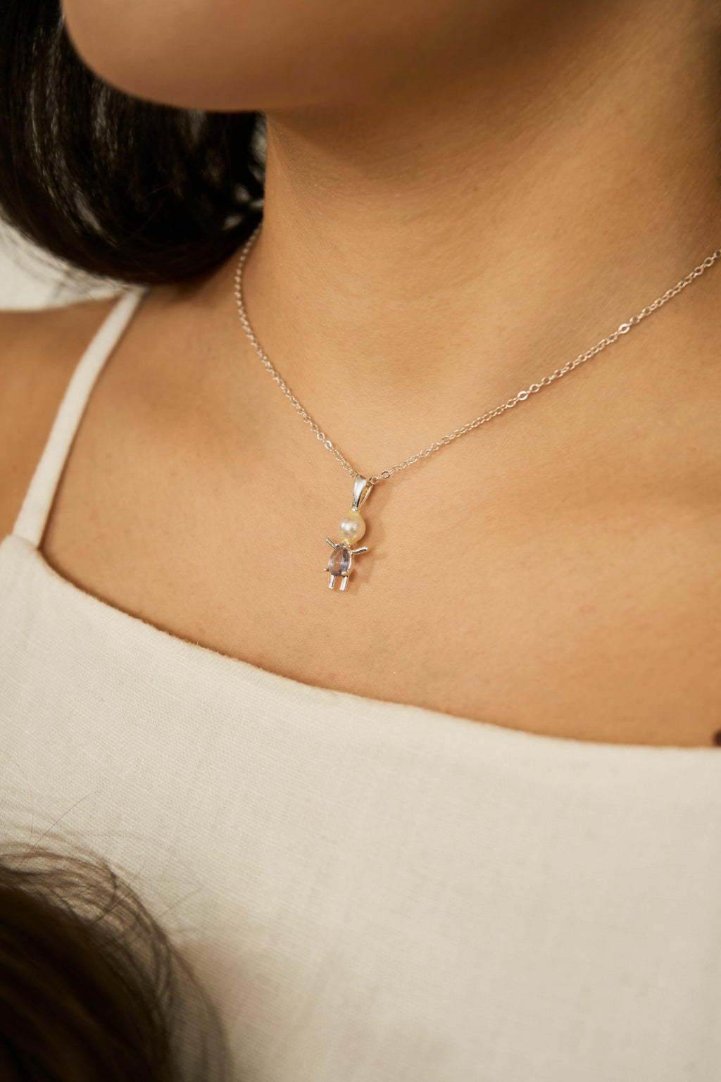 Pingente Menina prata