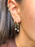 Argola Pearl dourada